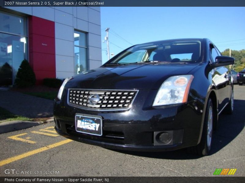 Super Black / Charcoal/Steel 2007 Nissan Sentra 2.0 S
