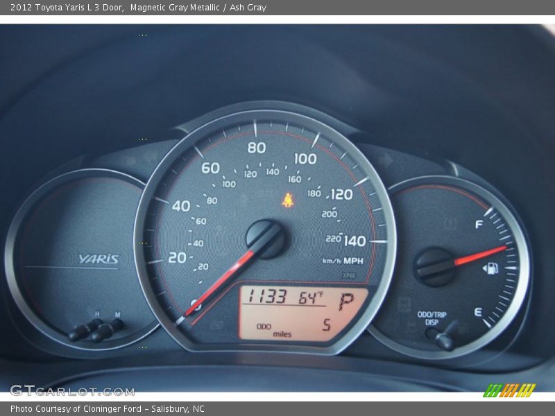 Magnetic Gray Metallic / Ash Gray 2012 Toyota Yaris L 3 Door