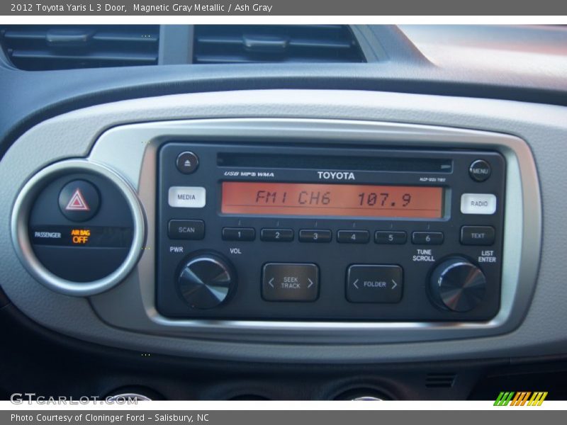 Magnetic Gray Metallic / Ash Gray 2012 Toyota Yaris L 3 Door