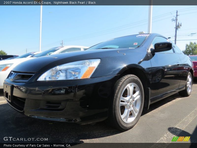 Nighthawk Black Pearl / Black 2007 Honda Accord EX-L Coupe