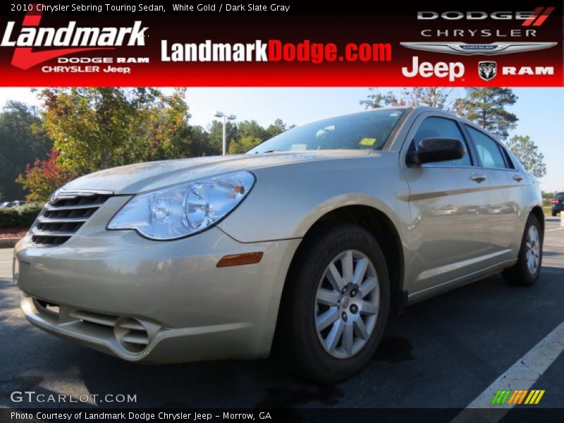 White Gold / Dark Slate Gray 2010 Chrysler Sebring Touring Sedan