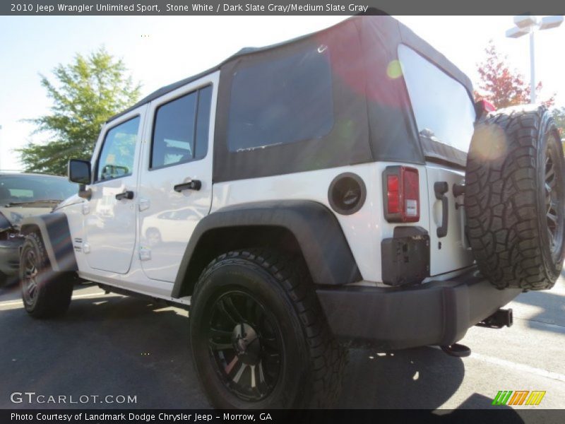 Stone White / Dark Slate Gray/Medium Slate Gray 2010 Jeep Wrangler Unlimited Sport