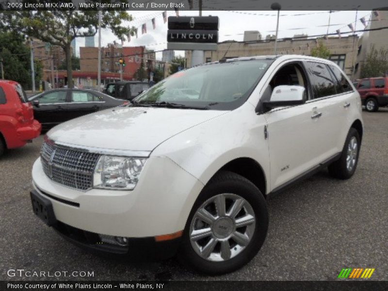 White Platinum Tri Coat / Ebony Black 2009 Lincoln MKX AWD