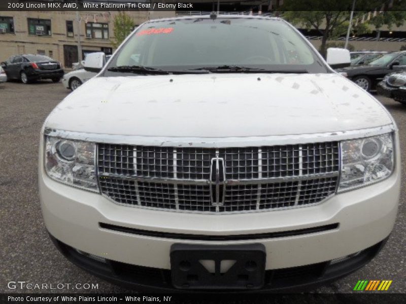 White Platinum Tri Coat / Ebony Black 2009 Lincoln MKX AWD