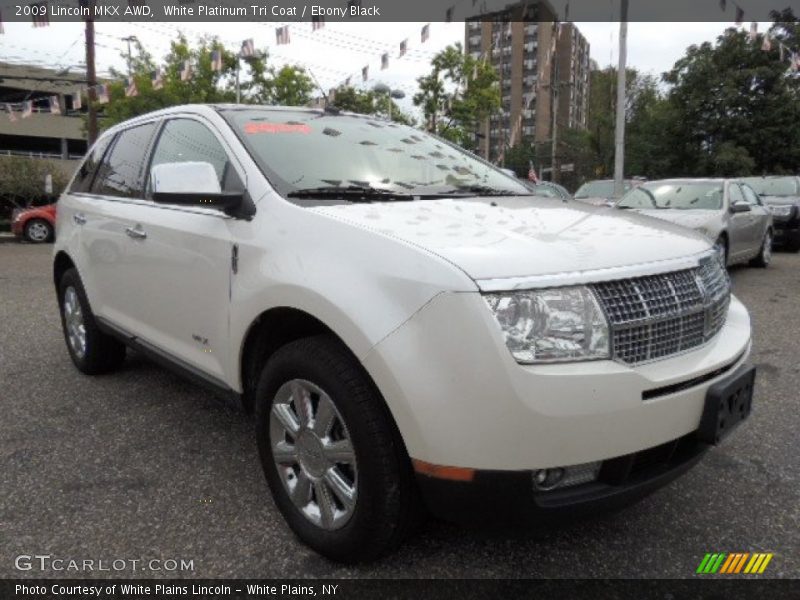 White Platinum Tri Coat / Ebony Black 2009 Lincoln MKX AWD