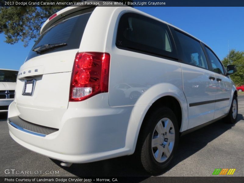 Stone White / Black/Light Graystone 2013 Dodge Grand Caravan American Value Package