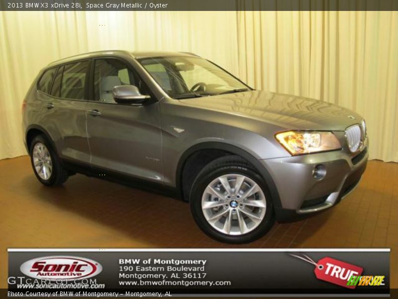 Space Gray Metallic / Oyster 2013 BMW X3 xDrive 28i