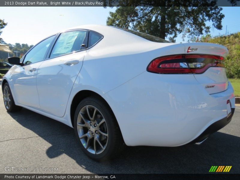 Bright White / Black/Ruby Red 2013 Dodge Dart Rallye