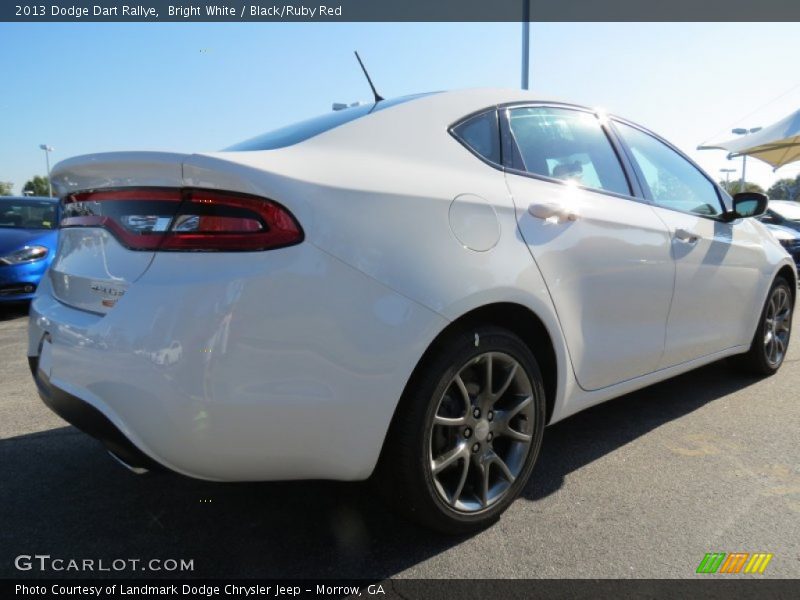 Bright White / Black/Ruby Red 2013 Dodge Dart Rallye