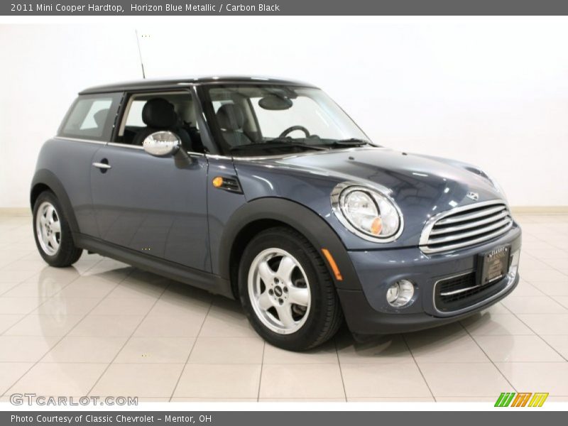 Horizon Blue Metallic / Carbon Black 2011 Mini Cooper Hardtop
