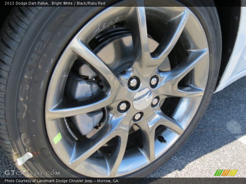 Bright White / Black/Ruby Red 2013 Dodge Dart Rallye