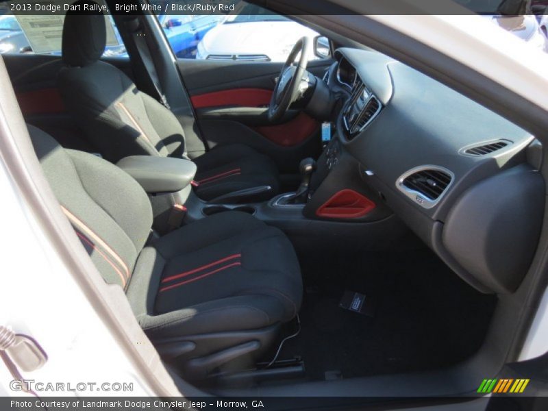 Bright White / Black/Ruby Red 2013 Dodge Dart Rallye