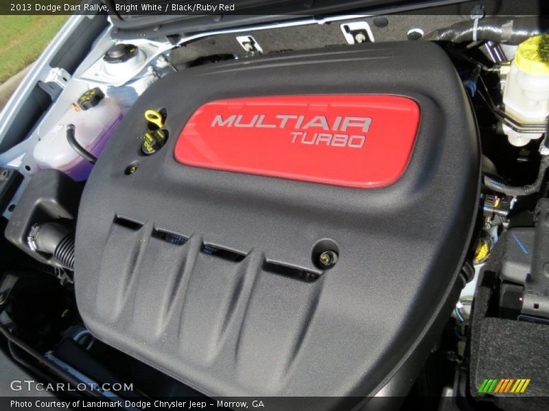 Bright White / Black/Ruby Red 2013 Dodge Dart Rallye