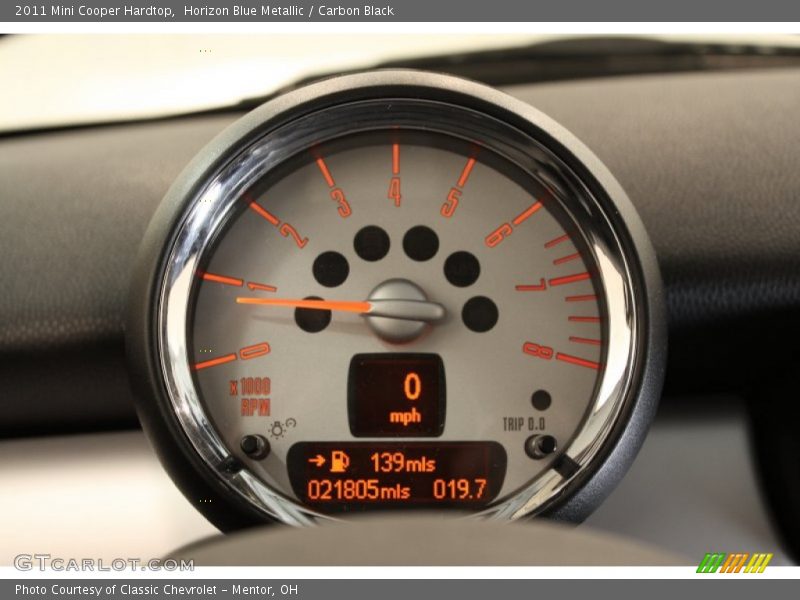 Horizon Blue Metallic / Carbon Black 2011 Mini Cooper Hardtop