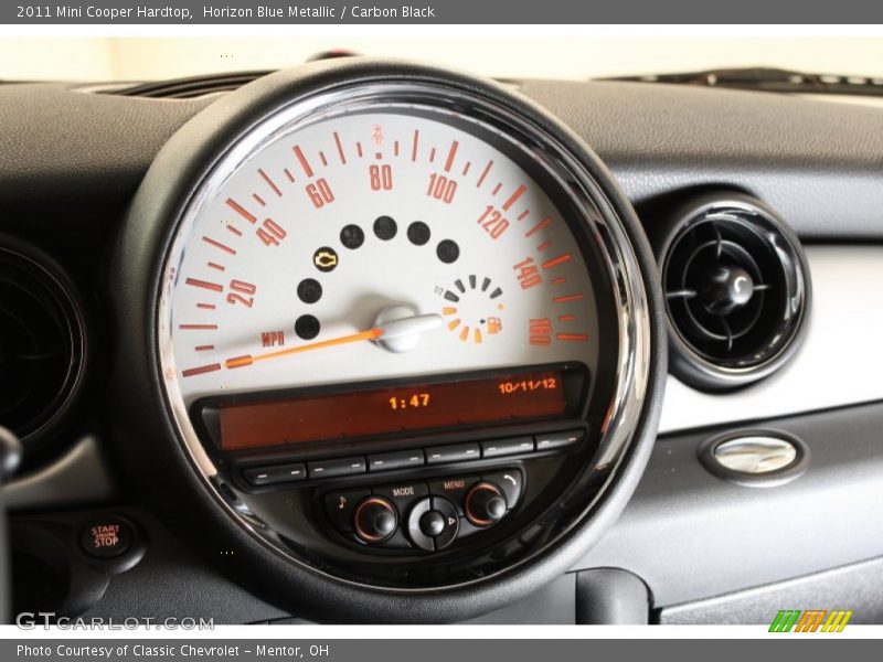 Horizon Blue Metallic / Carbon Black 2011 Mini Cooper Hardtop