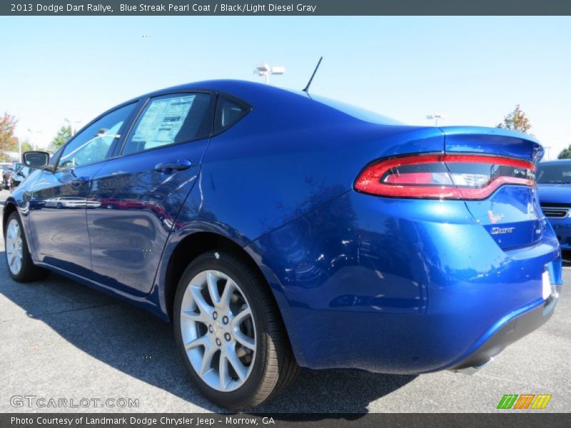 Blue Streak Pearl Coat / Black/Light Diesel Gray 2013 Dodge Dart Rallye