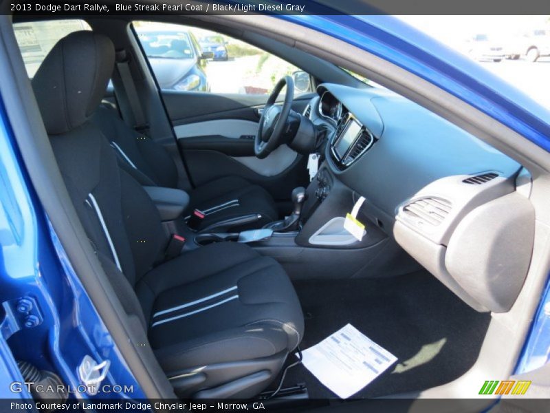 Blue Streak Pearl Coat / Black/Light Diesel Gray 2013 Dodge Dart Rallye