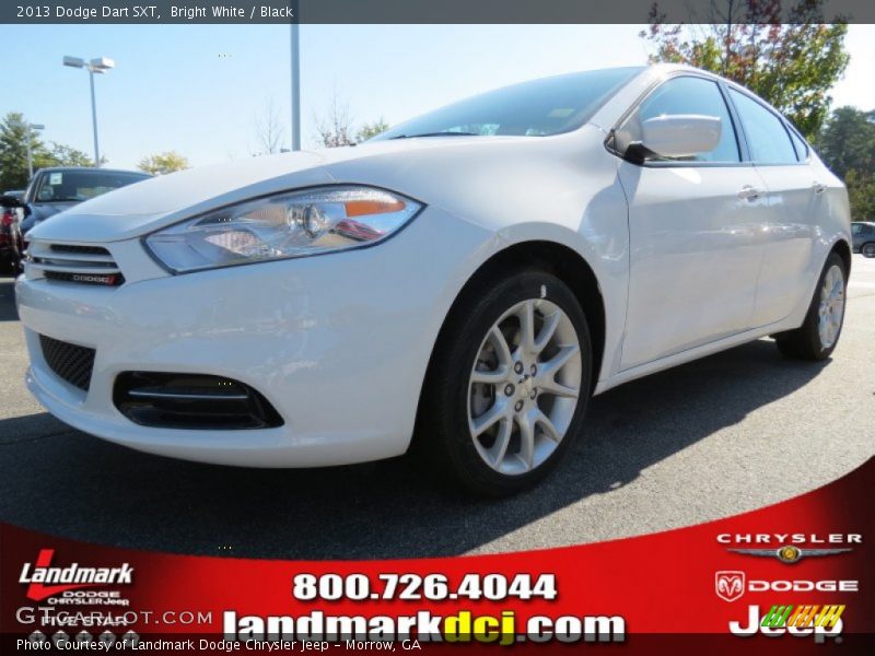 Bright White / Black 2013 Dodge Dart SXT