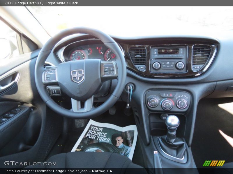 Bright White / Black 2013 Dodge Dart SXT