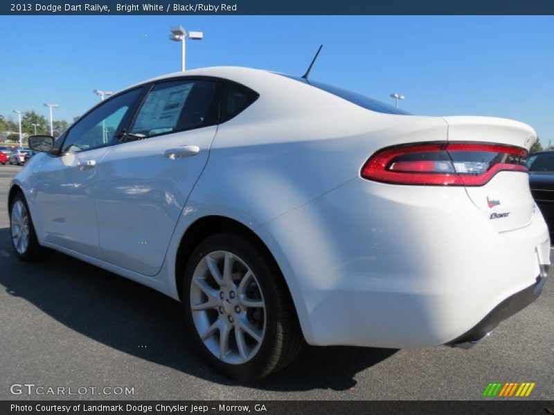 Bright White / Black/Ruby Red 2013 Dodge Dart Rallye
