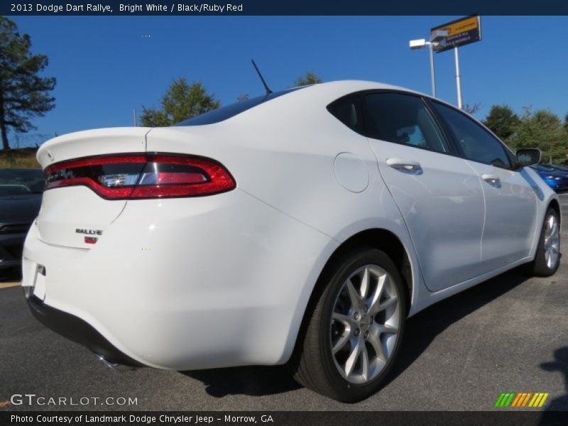 Bright White / Black/Ruby Red 2013 Dodge Dart Rallye