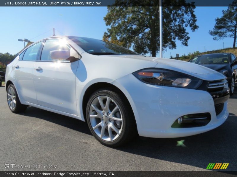Bright White / Black/Ruby Red 2013 Dodge Dart Rallye