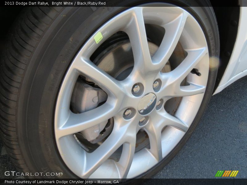 Bright White / Black/Ruby Red 2013 Dodge Dart Rallye