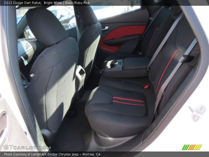 Bright White / Black/Ruby Red 2013 Dodge Dart Rallye