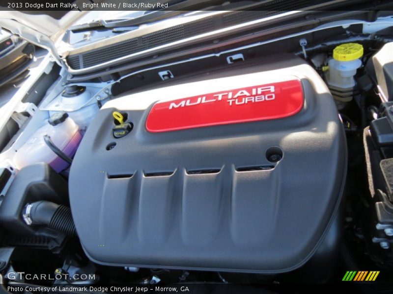 Bright White / Black/Ruby Red 2013 Dodge Dart Rallye