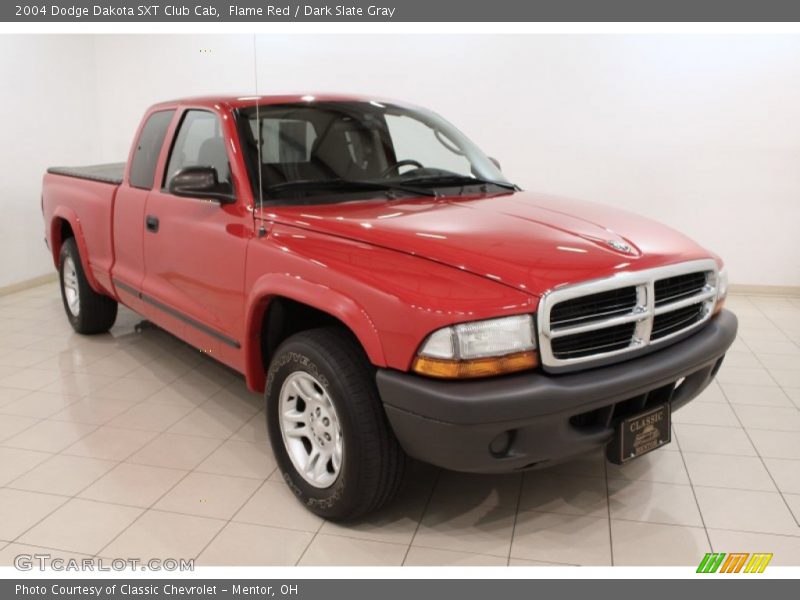 Flame Red / Dark Slate Gray 2004 Dodge Dakota SXT Club Cab