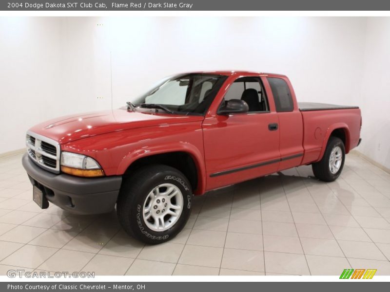 Flame Red / Dark Slate Gray 2004 Dodge Dakota SXT Club Cab