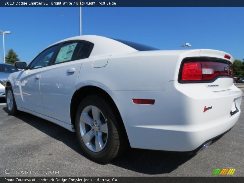 Bright White / Black/Light Frost Beige 2013 Dodge Charger SE