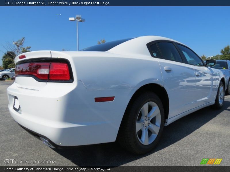 Bright White / Black/Light Frost Beige 2013 Dodge Charger SE