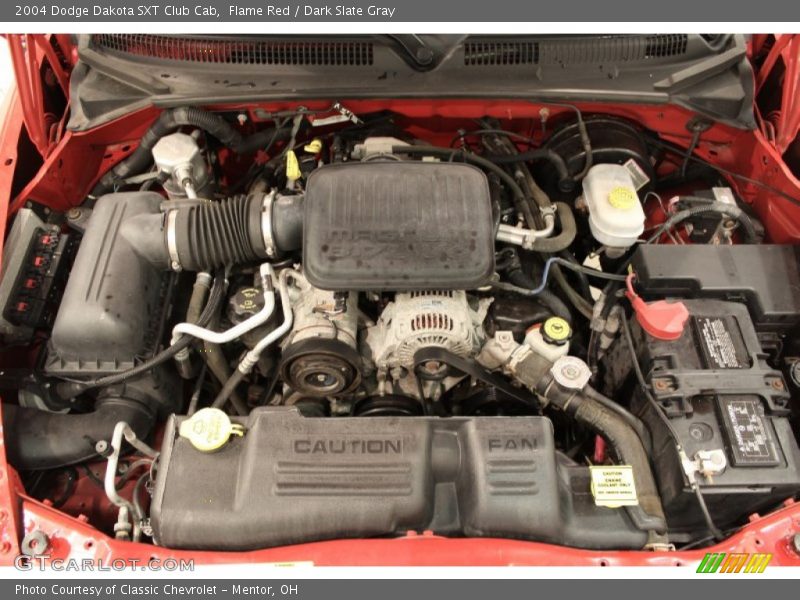 Flame Red / Dark Slate Gray 2004 Dodge Dakota SXT Club Cab