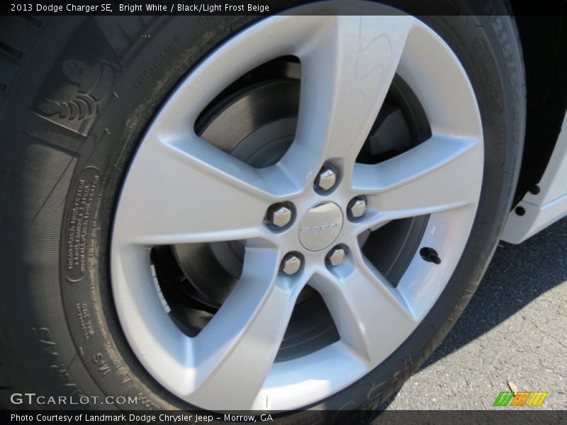 Bright White / Black/Light Frost Beige 2013 Dodge Charger SE