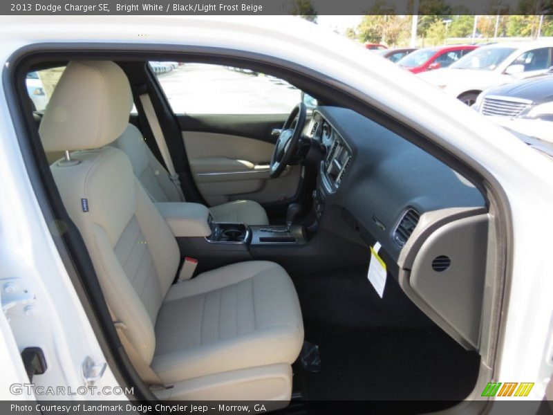 Bright White / Black/Light Frost Beige 2013 Dodge Charger SE