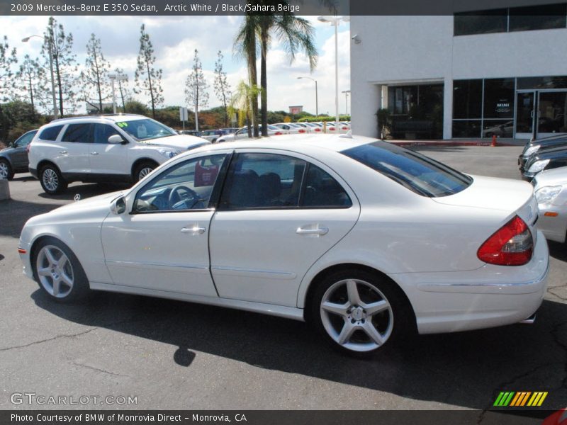 Arctic White / Black/Sahara Beige 2009 Mercedes-Benz E 350 Sedan