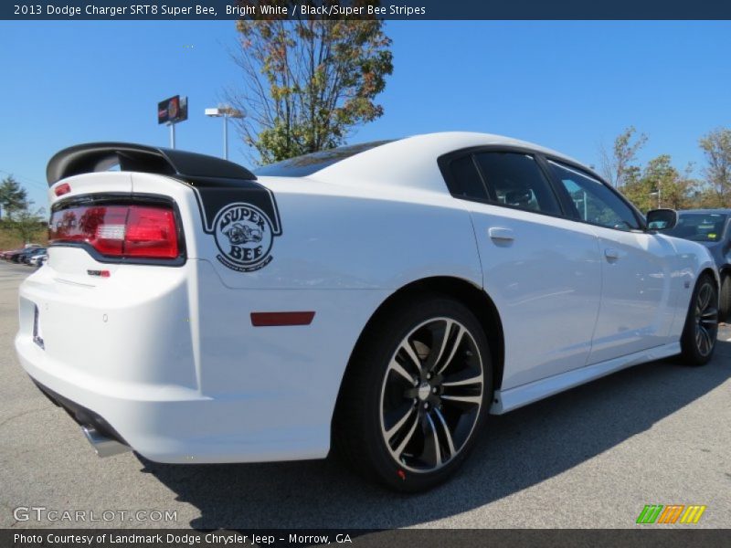 Bright White / Black/Super Bee Stripes 2013 Dodge Charger SRT8 Super Bee