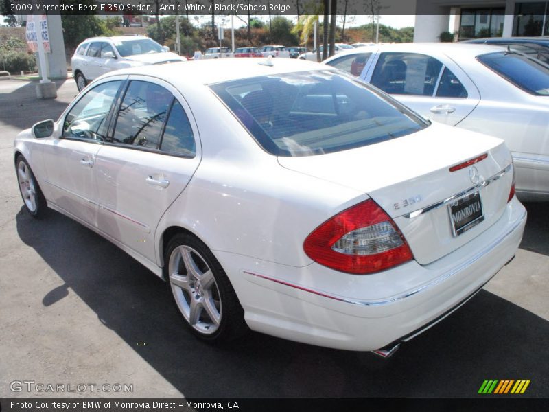 Arctic White / Black/Sahara Beige 2009 Mercedes-Benz E 350 Sedan
