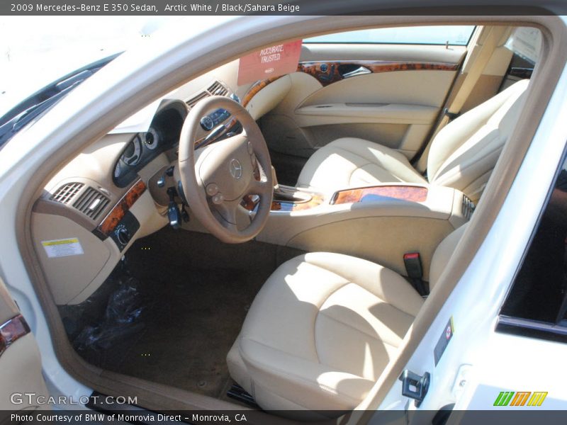 Arctic White / Black/Sahara Beige 2009 Mercedes-Benz E 350 Sedan