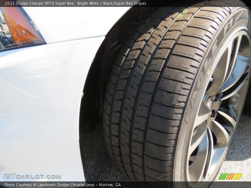 Bright White / Black/Super Bee Stripes 2013 Dodge Charger SRT8 Super Bee