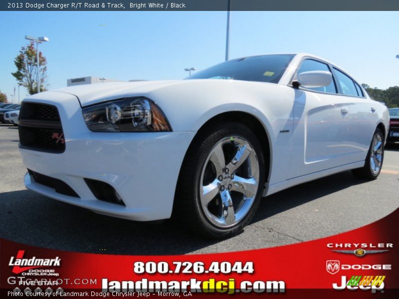 Bright White / Black 2013 Dodge Charger R/T Road & Track