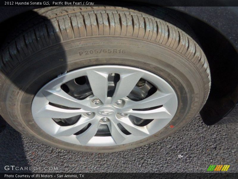 Pacific Blue Pearl / Gray 2012 Hyundai Sonata GLS