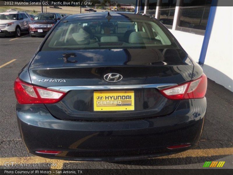 Pacific Blue Pearl / Gray 2012 Hyundai Sonata GLS