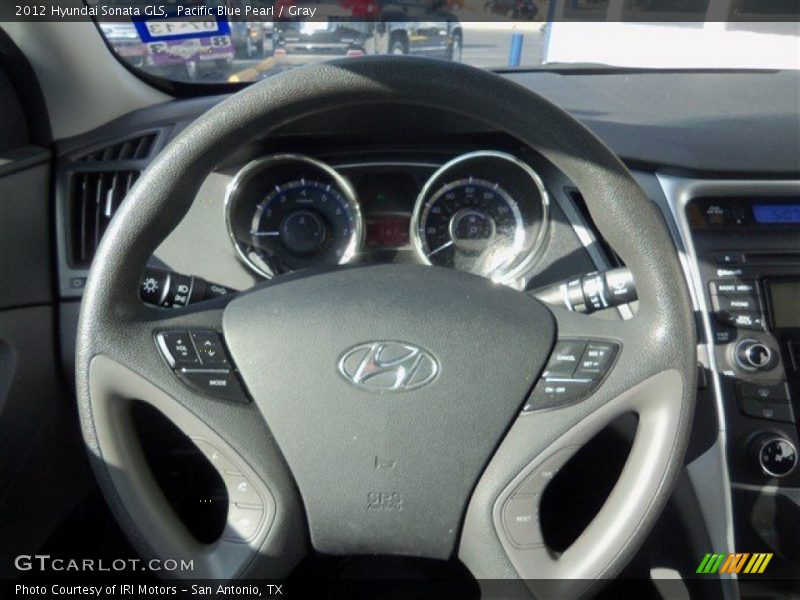 Pacific Blue Pearl / Gray 2012 Hyundai Sonata GLS