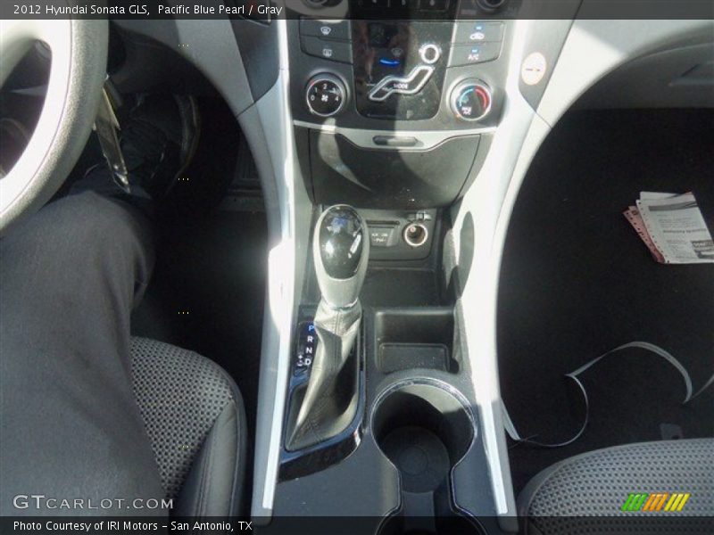 Pacific Blue Pearl / Gray 2012 Hyundai Sonata GLS