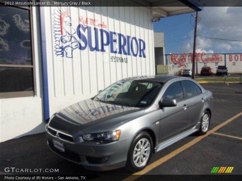 Mercury Gray / Black 2012 Mitsubishi Lancer ES