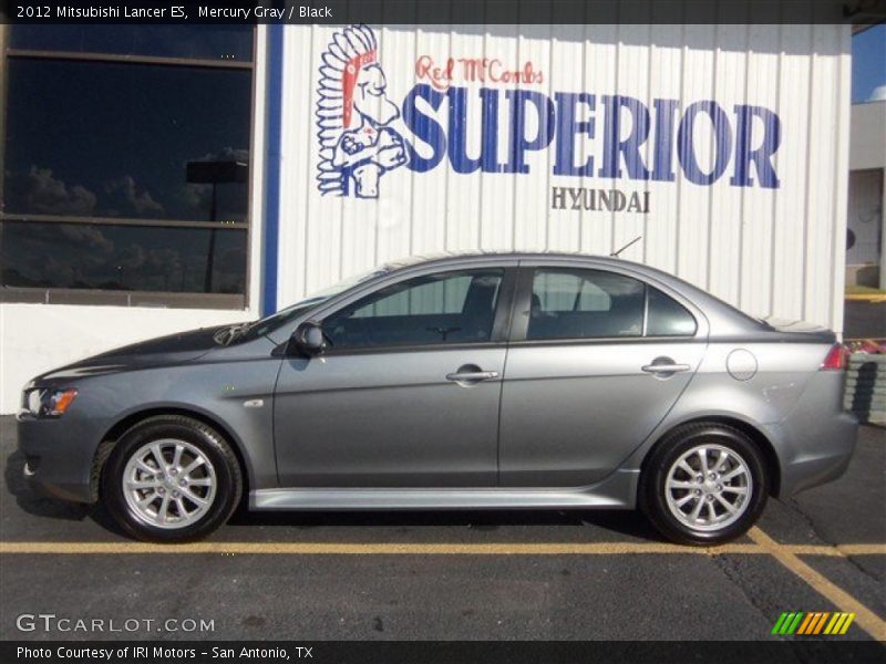 Mercury Gray / Black 2012 Mitsubishi Lancer ES