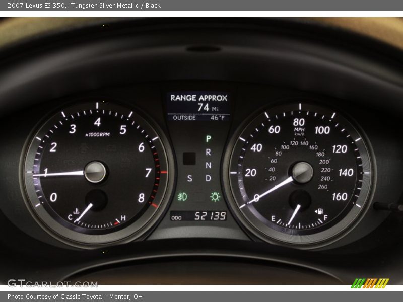 Tungsten Silver Metallic / Black 2007 Lexus ES 350