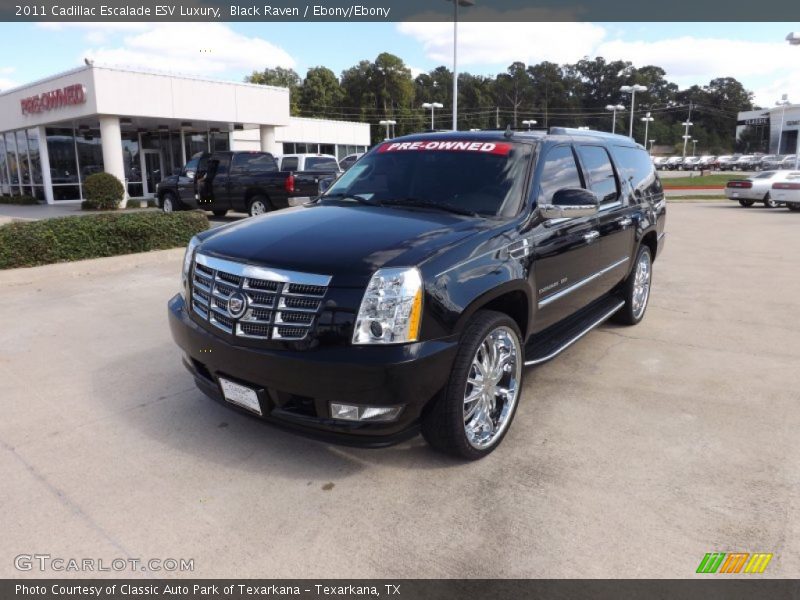 Black Raven / Ebony/Ebony 2011 Cadillac Escalade ESV Luxury